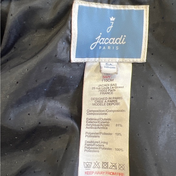 Jacadi navy faux fur hooded coat - Picture 8 of 9